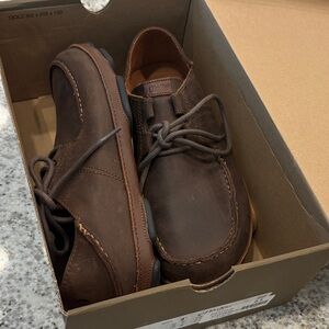 OluKai Ohana Men's Lace-up Loafers - Dark Wood